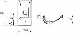 Iddis Тумба с раковиной Torr 40 L подвесная белая – фотография-7